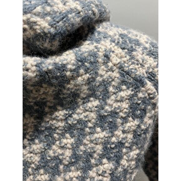 Stella McCartney Womens Crochet Hooded Thick Warm Sweater Blue White Size 38/XS‎ - Picture 10 of 14